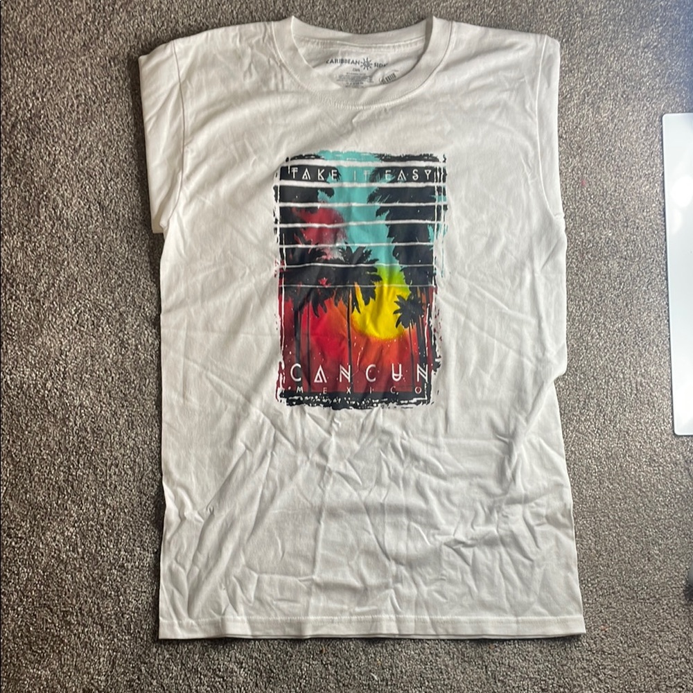 White Cancun Graphic T-Shirt